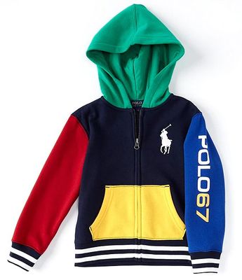 Polo Ralph Lauren Big Boys 8-20 Colorblock Fleece Hoodie | Brazos Mall