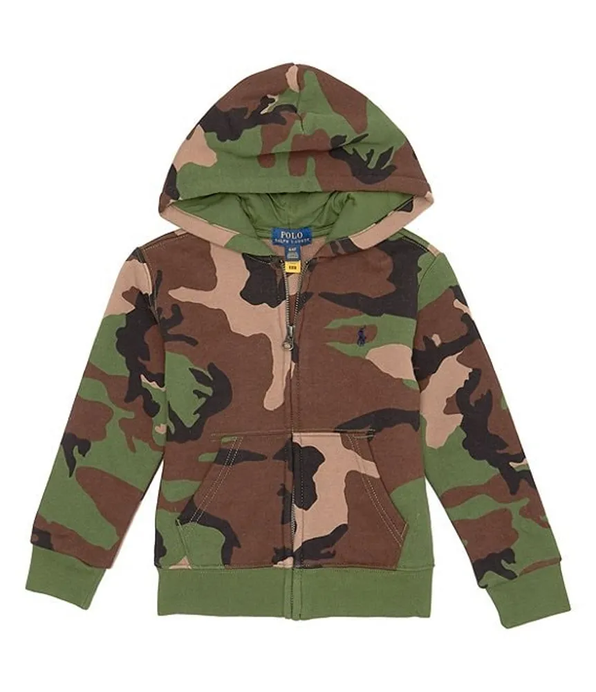 Polo Ralph Lauren Little Boys 2T-7 Long-Sleeve Camo Full-Zip Fleece Hoodie Jacket