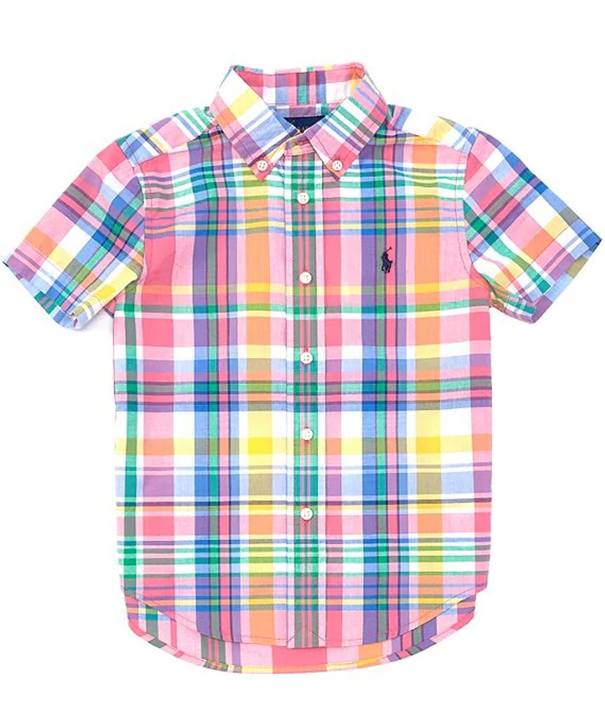 Krijt Het formulier schandaal Polo Ralph Lauren Little Boys 2T-7 Short-Sleeve Plaid Poplin Shirt |  Alexandria Mall