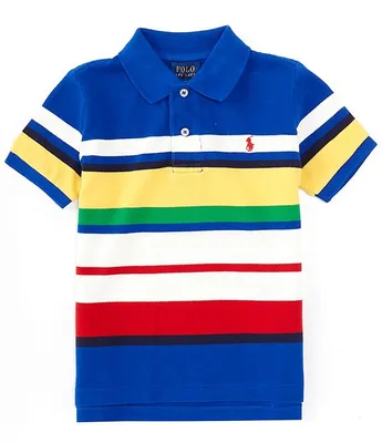 Polo Ralph Lauren Little Boys 2T-7 Short Sleeve Striped Mesh Shirt