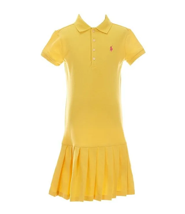 Polo Ralph Lauren Little Girls 2T-6X Short Sleeve Pleated Drop