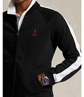 Polo Ralph Lauren Long Sleeve Double Knit Mesh Baseball Jacket