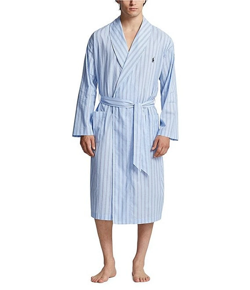 Polo Ralph Lauren Long Sleeve Striped Belted Woven Robe