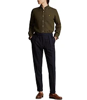 Polo Ralph Lauren Piece Dye Linen Long Sleeve Woven Shirt