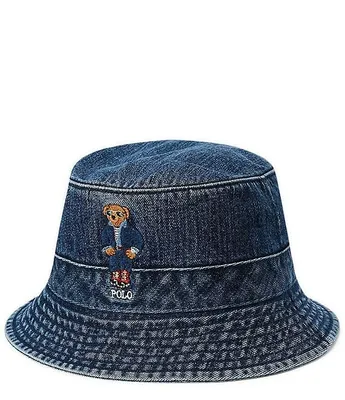 Polo Ralph Lauren Bear Denim Bucket Hat