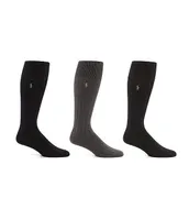 Polo Ralph Lauren Ribbed Over-the-Calf Socks 3-Pack