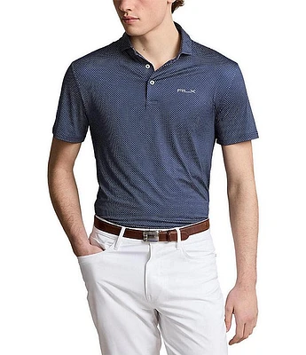Polo Ralph Lauren RLX Golf Dot Print Performance Stretch Short Sleeve Shirt