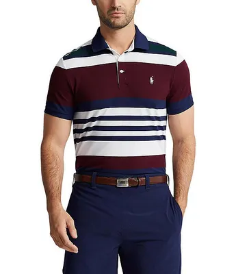 Polo Ralph Lauren RLX Golf Performance Stretch Stripe Short Sleeve Shirt