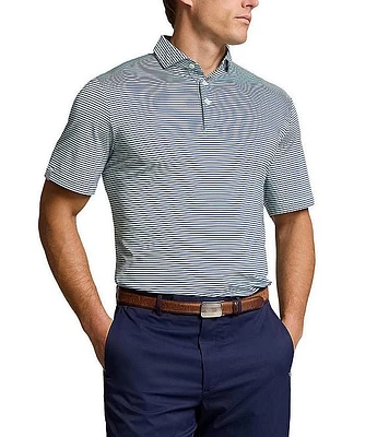 Polo Ralph Lauren RLX Golf Stripe Performance Stretch Short Sleeve Shirt