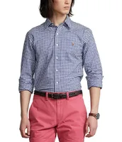 Polo Ralph Lauren Slim-Fit Gingham Stretch Long-Sleeve Woven Shirt