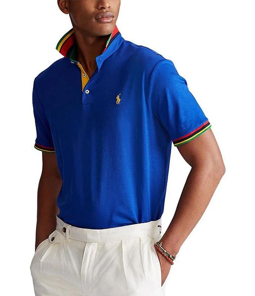 Polo Ralph Lauren Soft Touch Striped Collar Short-Sleeve Polo Shirt |  Alexandria Mall