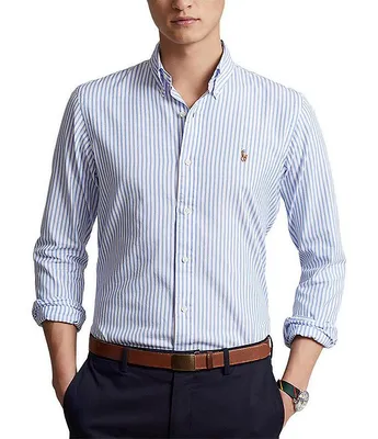 Polo Ralph Lauren Washed Pinpoint Oxford Long-Sleeve Woven Shirt