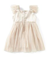 Popatu Baby Girls 12-24 Months Flutter-Sleeve Tulle Dress