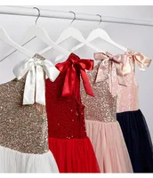 Poppies and Roses Big Girls 7-16 One-Shoulder Sequin Bodice Ballgown