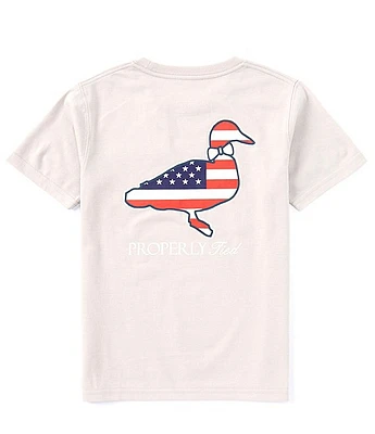 Properly Tied Big Boys 8-16 Short Sleeve Americana Logo Graphic T-Shirt