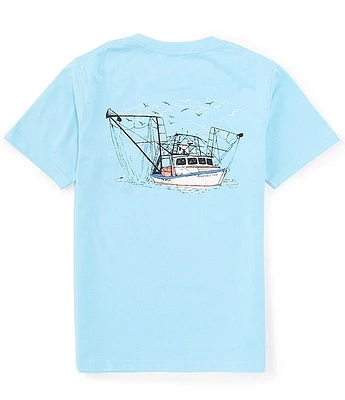 Properly Tied Big Boys 8-16 Short Sleeve Shrimp Boat Graphic T-Shirt