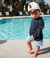 Properly Tied Little Boys 2T-7 Solid Swim Trunks