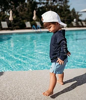 Properly Tied Little Boys 2T-7 Solid Swim Trunks