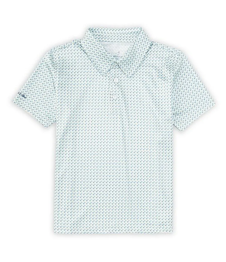 Properly Tied Little Boys 2T-7 Short Sleeve Inlet Marlin Print Polo Shirt