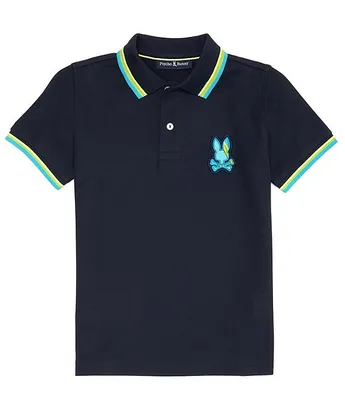 Psycho Bunny Little/Big Boys 5-20 Short Sleeve Apple Valley Pique Polo Shirt
