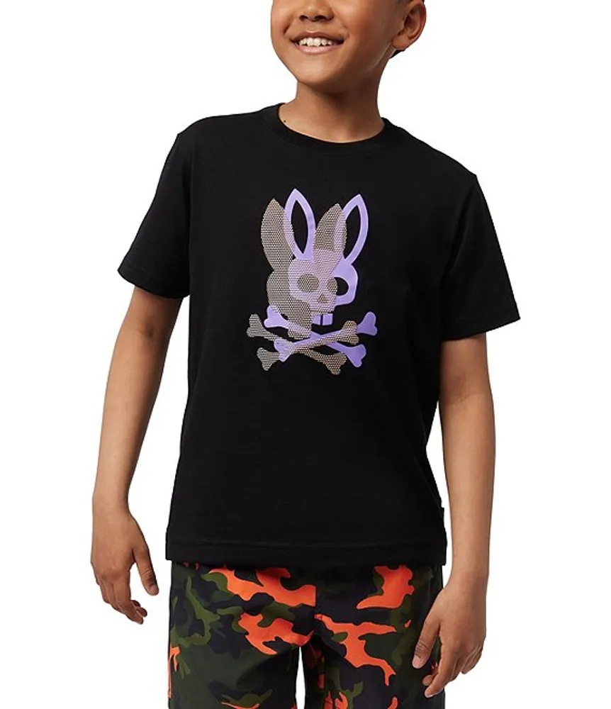 Psycho Bunny Little/Big Boys 5-20 Short Sleeve Chicago Dual Logo T