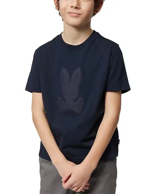 Psycho Bunny Little/Big Boys 5-20 Short Sleeve Damon Tonal T-Shirt