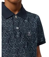 Psycho Bunny Little/Big Boys 5-20 Short Sleeve Dayton Print Polo Shirt