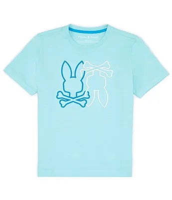 Psycho Bunny Little/Big Boys 5-20 Short Sleeve Lancaster Embroidered T-Shirt