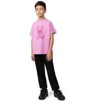 Psycho Bunny Little/Big Boys 5-20 Short Sleeve San Francisco Flocking Graphic T-Shirt