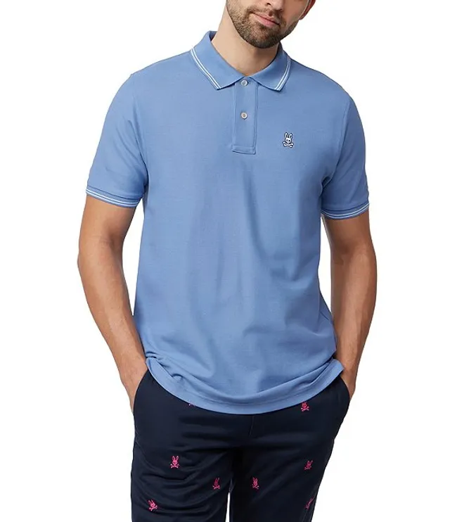 Psycho Bunny Marshall Pique Polo T Shirt Blue