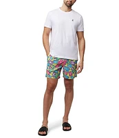 Psycho Bunny Maybrook Lightweight Allover 5.75#double; Inseam Swim Trunks