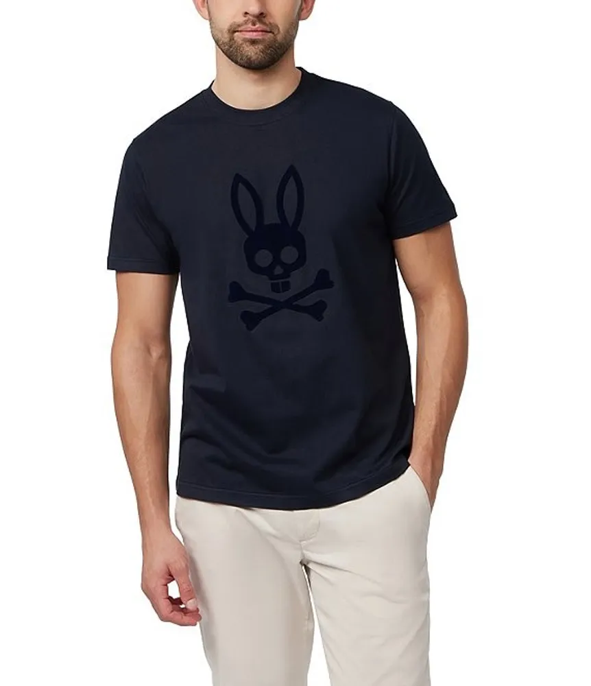 Psycho Bunny Flocking Logo T Shirt Black