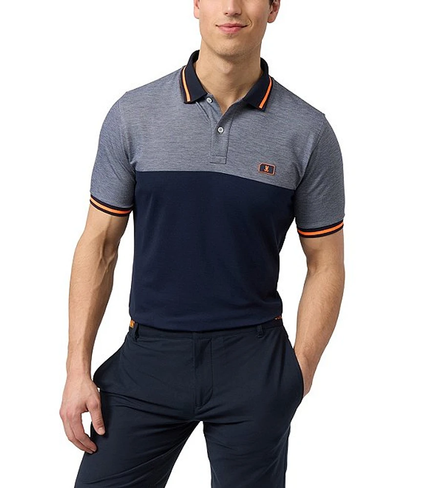 Psycho Bunny Syracuse Color Block Sport Short Sleeve Polo Shirt