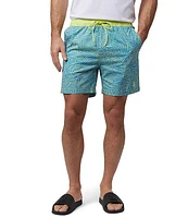 Psycho Bunny Verona Allover Print 5.75#double; Inseam Swim Trunks