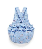 PureBaby® Baby Girls Newborn-24 Months Sleeveless Daisy-Printed Romper