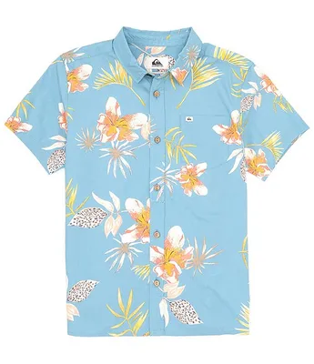 Quiksilver Big Boys 8-20 Short-Sleeve Tropical Floral Boy Woven Shirt
