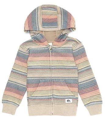 Quiksilver Little Boys 2T-7 Long-Sleeve Great Otway Zip Boy Yarn-Dyed-Stripe French Terry Hoodie
