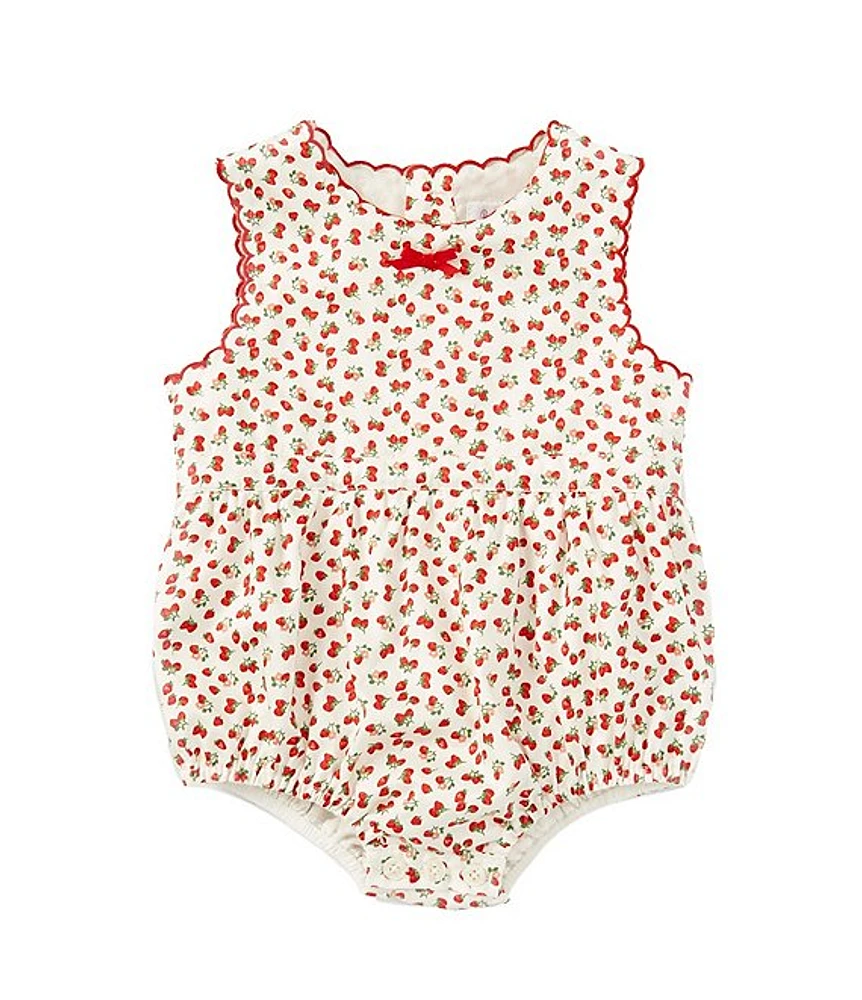 Rachel Riley Baby Girls 12-24 Months Round Neck Sleeveless Strawberry Bubble