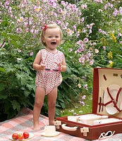 Rachel Riley Baby Girls 12-24 Months Round Neck Sleeveless Strawberry Bubble