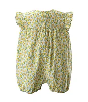 Rachel Riley Baby Girls 3-24 Months Round Neck Cap Ruffle Sleeve Ditsy Romper Suit