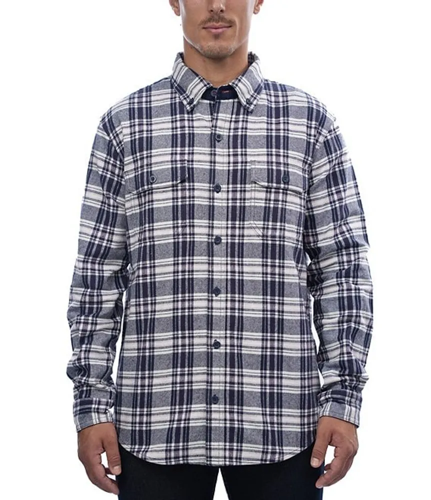 Rainforest Campfire Heavyweight Brushed Flannel Long Sleeve Woven Shirt Jacket