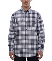 Rainforest Campfire Heavyweight Brushed Flannel Long Sleeve Woven Shirt Jacket