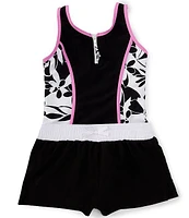 Raisins Big Girls 7-16 Printed Point Dume Tank Swim Set