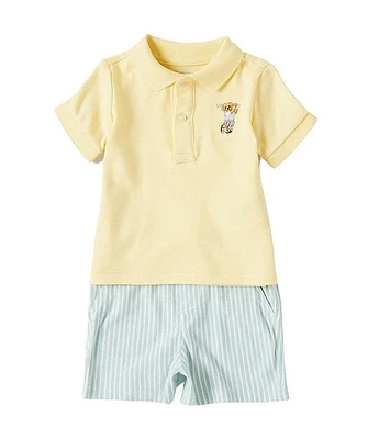 Ralph Lauren Baby Boys 3-24 Months Short-Sleeve Polo Bear Shirt & Shorts Set