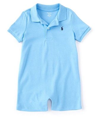 Ralph Lauren Baby Boys 3-24 Months Short Sleeve Polo Interlock Shortall
