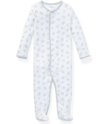 Ralph Lauren Baby Newborn-9 Months Long Sleeve Printed Footed Coverall
