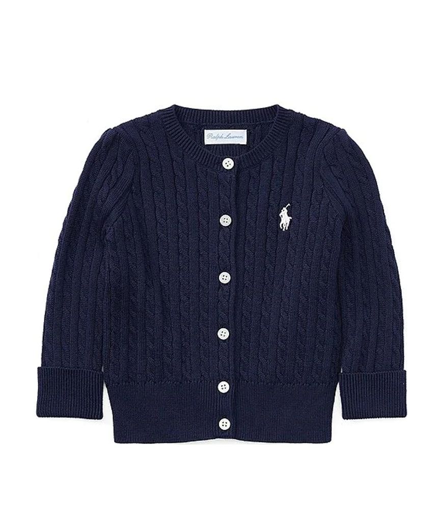 Ralph Lauren Childrenswear Baby Girls 3-24 Months Mini Cable-Knit Cardigan  | Alexandria Mall