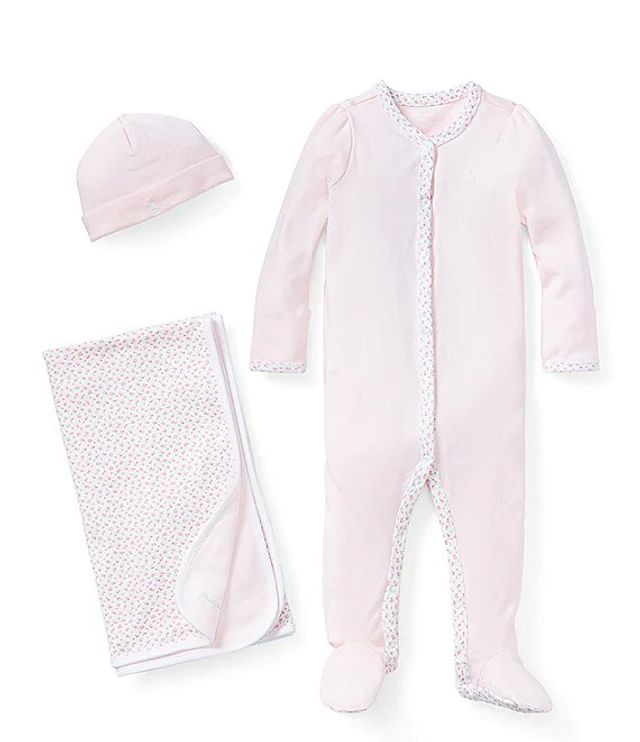 Ralph Lauren Childrenswear Baby Girls Newborn-12 Months Floral Coveralls |  Alexandria Mall