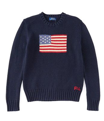 Polo Ralph Lauren Big Boys 8-20 American Flag Sweater