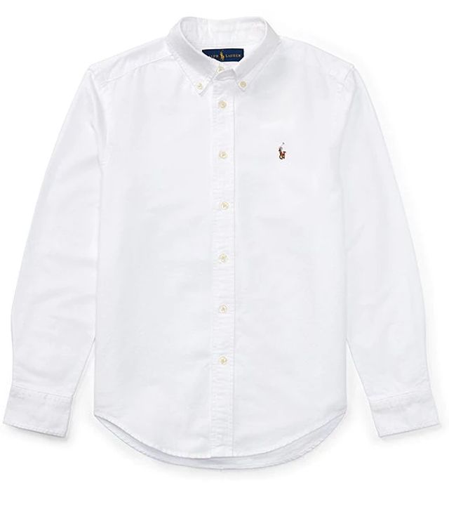 Polo Ralph Lauren Big Boys 8-20 Solid Long-Sleeve Oxford Shirt